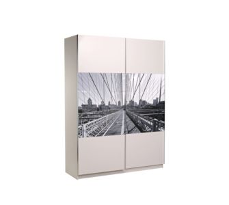 Parisot Kleiderschrank New York/ Ambynight klein, Wei&szlig;