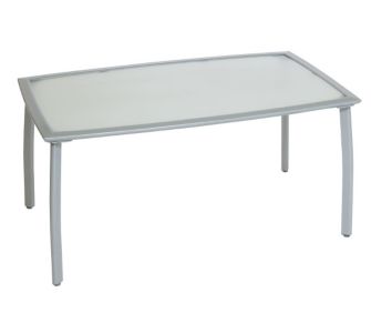 Merxx Alu Gartentisch Carrara mit Glasplatte, rechteckig
