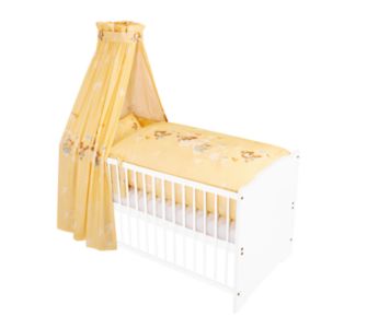 Z&ouml;llner Kinderbett-Komplett-Set Herzb&auml;r ? vanille/wei&szlig;, 140 x 70 cm