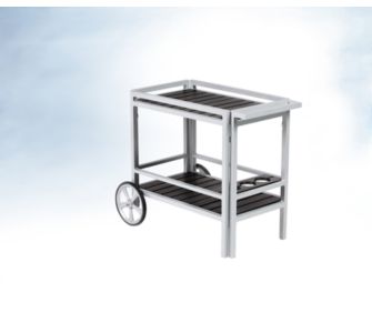 Servierwagen Yen silber/schwarz