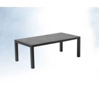 Gartentisch Juventas 200 x 100 cm schwarz/granit