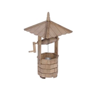 Deko Ziehbrunnen aus Holz