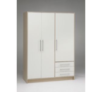 Tvilum Kleiderschrank Focus 41090 - Ahorn hell Nachb./weiss modern