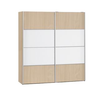 Tvilum Kleiderschrank Verona 75280/04 - Ahorn hell Nachb./weiss