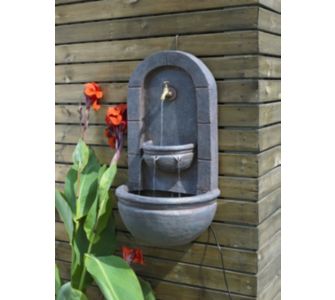benedomi Fiberglas Brunnen mit Wasserhahn