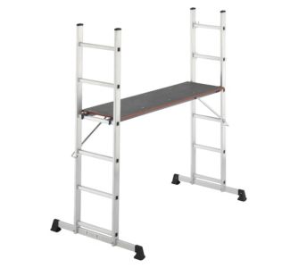 Hailo ProfiStep Multi, Aluminium-Ger&uuml;st und Leiter, 3-teilig