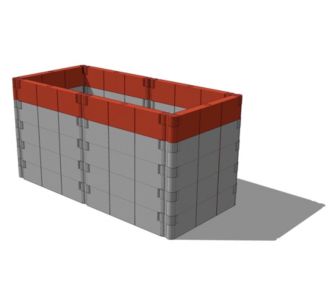 Juwel Aufbausatz f&uuml;r Anzucht-Fr&uuml;hbeet "3in1" oder Hochbeet Gr&ouml;&szlig;e 1 - terracotta
