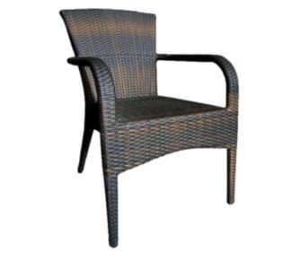 Stapelstuhl London 2-er Set, schwarz/braun