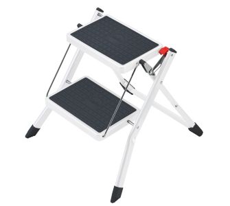 Hailo Mini Stahl-Klapptritt, wei&szlig;