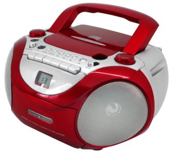 Soundmaster SDC 5650 rot - CD, Radio, Kassettenrecorder inkl. Mikrofon