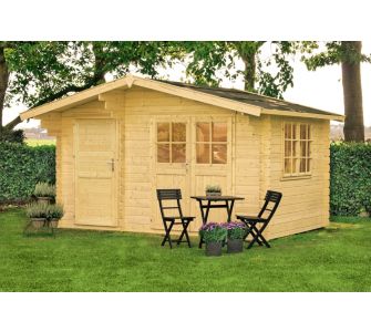 Outdoor Life Products Blockbohlenhaus "Eisvogel 1" 28 mm, 9,5 m&sup2;