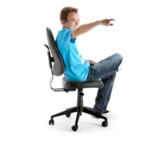 Mayer Sitzm&ouml;bel ACTIKID-PLUS-Kinder- und Jugenddrehstuhl - schwarz/silber - 2 Jahre Garantie