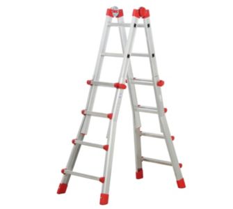 Hailo MTL Multifunktions-Teleskopleiter, 4 x 4 Sprossen