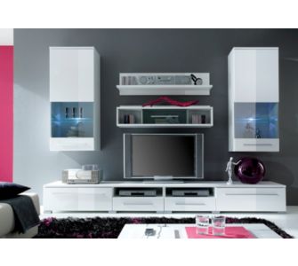afurniture Wohnwand Neo 951 wei&szlig;, ohne Beleuchtung