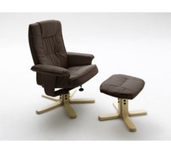 M-Future Relaxsessel Dallas inkl. Hocker, braun