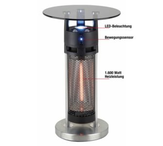 Heiztisch 1200 Watt ST-HT35 mit 3 Bewegungssensoren