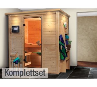 Karibu Namib 40 mm Sauna-Komplettset Fronteinstieg
