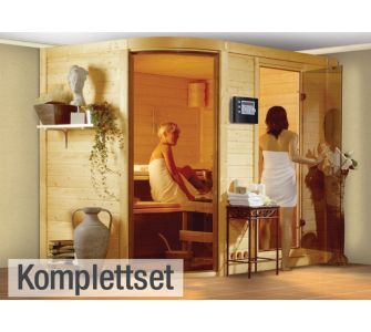 Karibu Rondira 2 40 mm Sauna-Komplettset Fronteinstieg