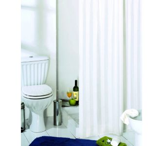 Textil-Duschvorhang Rigone Wei&szlig;, 180 x 200 cm