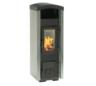 Wamsler Kaminofen WO Calor Deluxe Anthrazit Metallic, mit Glasplatte