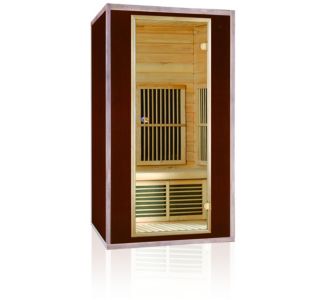 Gartenpro Infrarotkabine Maia 2 mit 5 Fl&auml;chenstrahlern 1800 Watt - Hemlock