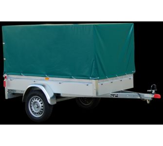 Stema Planenset f&uuml;r Anh&auml;nger BASIC 750, inkl. Spreigel, 80 cm hoch, Planenfarbe gr&uuml;n