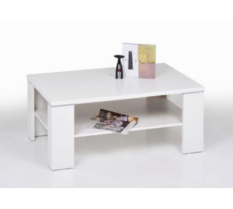 atable Couchtisch Santos wei&szlig; - 100 x 65 cm