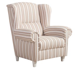 Max Winzer Ohrenbackensessel Merle - beige gestreift