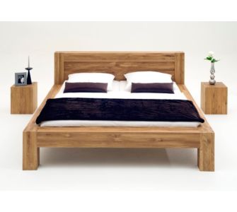 SIT M&ouml;bel Bett Balder 140 x 200 cm, Wildeiche massiv