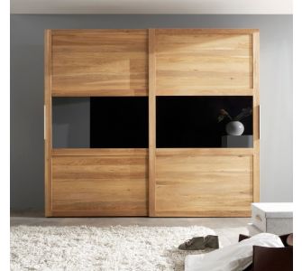 SIT M&ouml;bel Schiebet&uuml;renschrank Balder 250 x 64 x 220 cm, Wildeiche teilmassiv