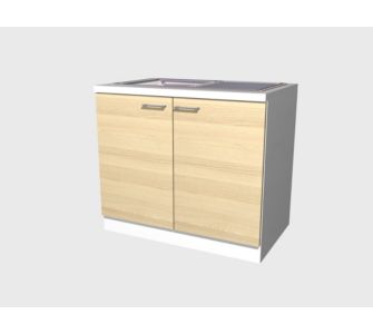 Küchen Spülenunterschrank Akazia - 100 cm