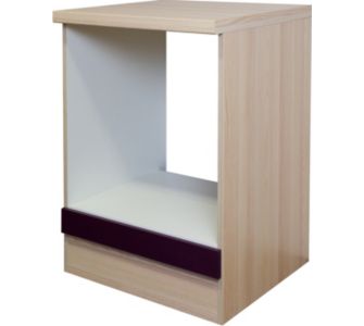 Dekoflex K&uuml;chen Herd-Umbauschrank Focus/Aubergine - 60 cm