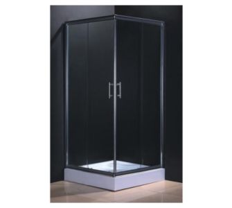 myBATH Echtglas-Duschabtrennung, Eckeinstieg, 5 mm Sicherheitsglas, 900x750x1900