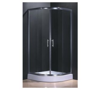 myBATH Echtglas-Duschabtrennung, Viertelkreis, 5 mm Sicherheitsglas, 800x800x1900