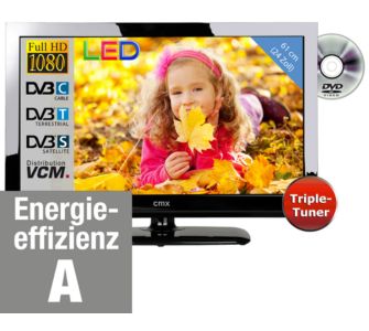 CMX | VCM LED TV 60 cm (24 Zoll) "8245F NeoFelis" | DVD-Player, DVB-T/ -C/ -S2, Full-HD, HDMI, 12V Anschluss