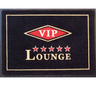 Artra Fu&szlig;matte waschbar Motiv "VIP Lounge schwarz"