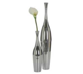 Artra Aluminium Vase Bodenvase handpoliert 76 hoch
