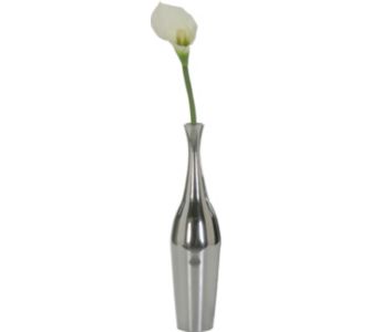 Artra Aluminium Vase Bodenvase handpoliert 46 hoch