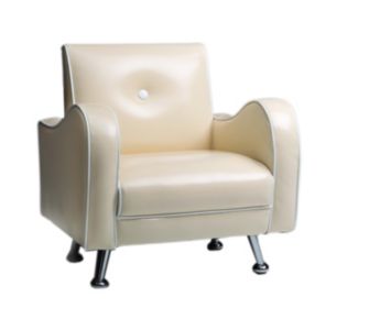Artra Kindersofa Mini Nony Creme/Wei&szlig;