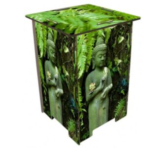 Artra Hocker, Photo-Hocker, Beistelltisch Motiv Buddha gr&uuml;n