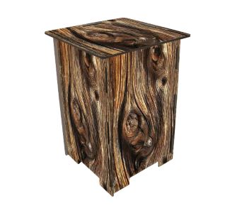 Artra Hocker, Photohocker, Beistelltisch Motiv Holz