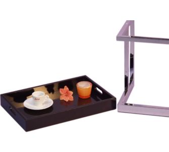 Tablett-Tisch verchromt