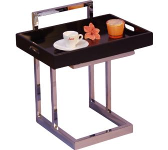 Tablett-Tisch verchromt