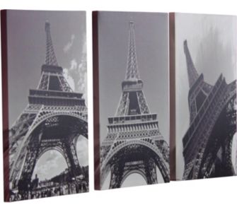 Wandbild 3er-Set "Eifelturm"