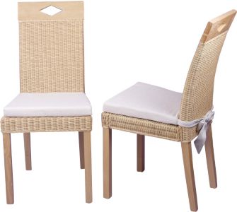 Rattanstuhl 2er-Set
