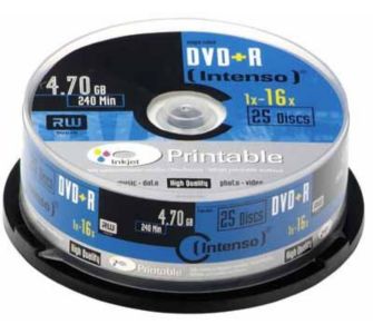 Intenso DVD+R 4,7GB 25er Spindel Printable