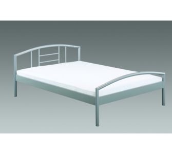 Metallbett Doppelbett silber 140x200