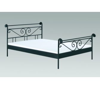 Metallbett Doppelbett schwarz matt (zwei Gr&ouml;&szlig;en)