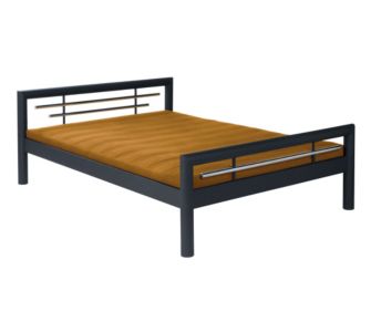 Metallbett Doppelbett silber 180x200
