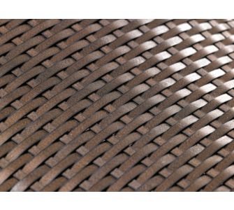 Ambientehome 4tlg. Sitz-/Essgruppe "Tunis II", Polyrattan gold/braun , inkl. Kissen